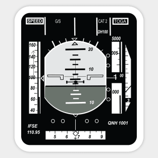 Electronic flight instrument system EFIS Sticker